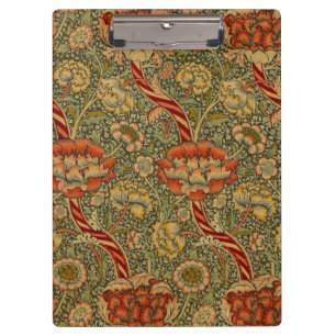 William Morris Wandle English Floral Damask Design Klemmbrett