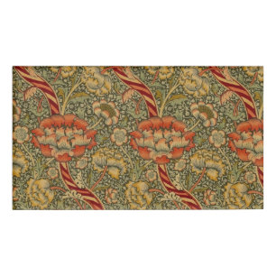 William Morris Wandle English Floral Damask Design Namenschild