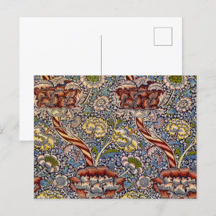 William Morris Wandle English Floral Damask Design Postkarte