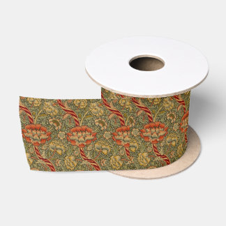 William Morris Wandle English Floral Damask Design Satinband