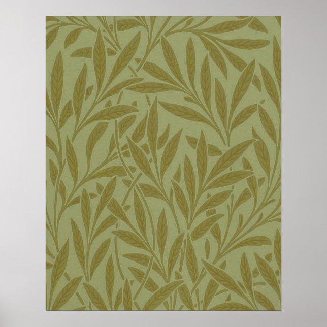 William Morris Weide Antik Floral Blatt Poster (Vorne)