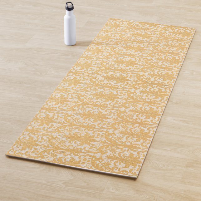 William Morris Weide & Gold Damast Luxus Yogamatte (Beispiel)