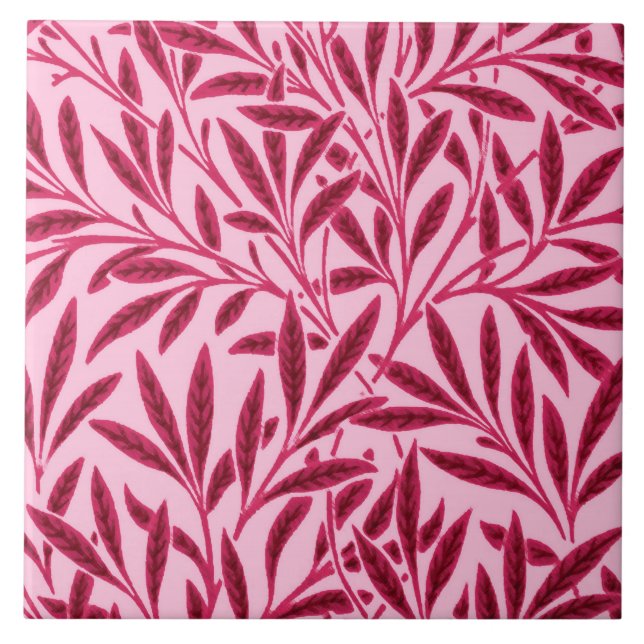 William Morris-Weide-Muster, Mandarine Fliese (Vorderseite)