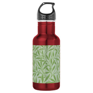 William Morris Weidenblüten Klassisches Grün Edelstahlflasche