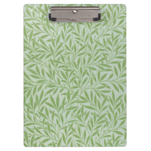 William Morris Weidenblüten Klassisches Grün Klemmbrett