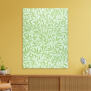 William Morris Weidenblüten Klassisches Grün Leinwanddruck