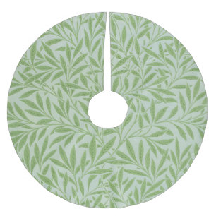 William Morris Weidenblüten Klassisches Grün Polyester Weihnachtsbaumdecke