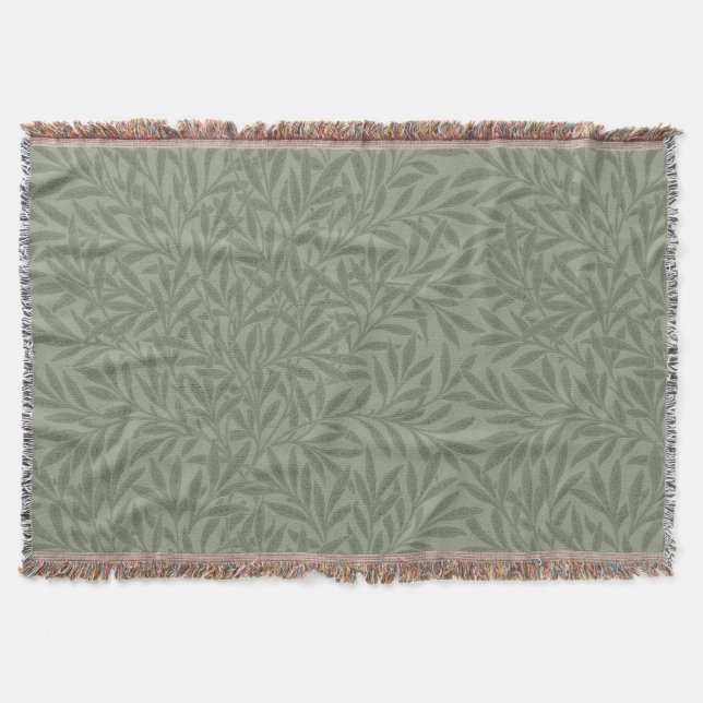William Morris Weidenmuster Antik Hellgrün Decke (Vorderseite)