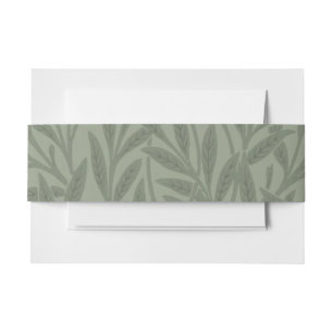 William Morris Weidenmuster Antik Hellgrün Einladungsbanderole