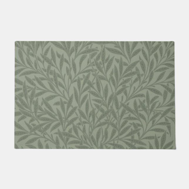 William Morris Weidenmuster Antik Hellgrün Fußmatte (Vorderseite)