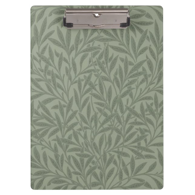 William Morris Weidenmuster Antik Hellgrün Klemmbrett (Vorderseite)