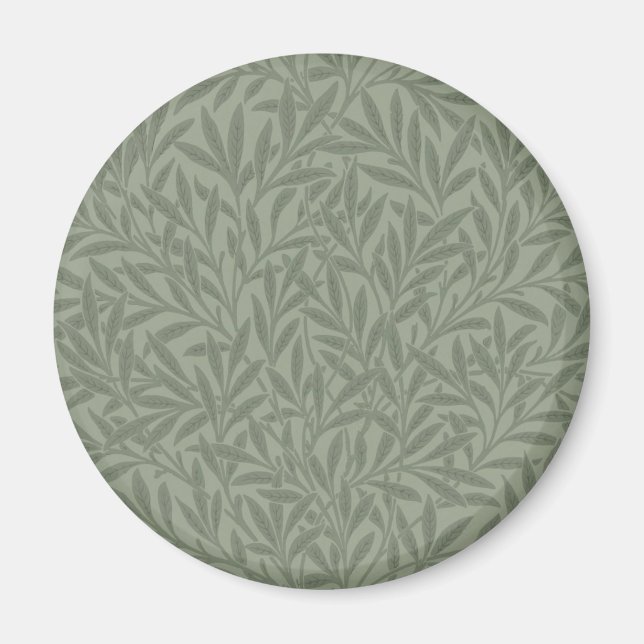 William Morris Weidenmuster Antik Hellgrün Magnet (Vorne)