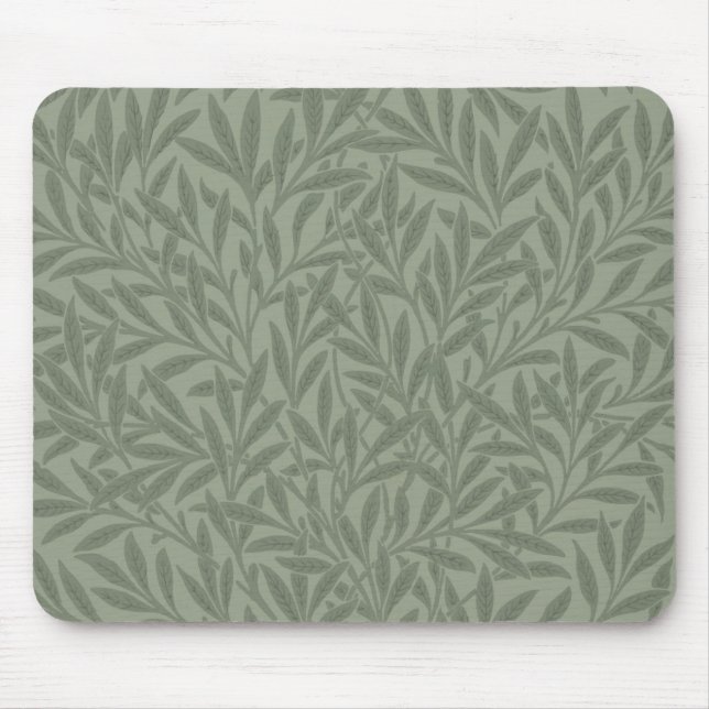 William Morris Weidenmuster Antik Hellgrün Mousepad (Vorne)