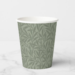 William Morris Weidenmuster Antik Hellgrün Pappbecher