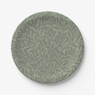 William Morris Weidenmuster Antik Hellgrün Pappteller