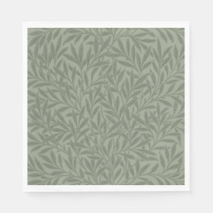William Morris Weidenmuster Antik Hellgrün Serviette
