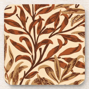 William Morris Weidenzweig, Braun und Beige Untersetzer