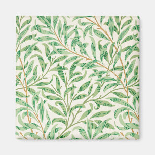 William Morris. Weidenzweig. Vintage Grünzeug Magnet
