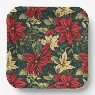 William Morris Weihnachtsstern-Feiertag Pappteller