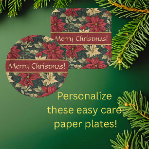 William Morris Weihnachtsstern Personalisierter Ur Pappteller