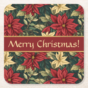 William Morris Weihnachtsstern Persönliche Feierta Rechteckiger Pappuntersetzer