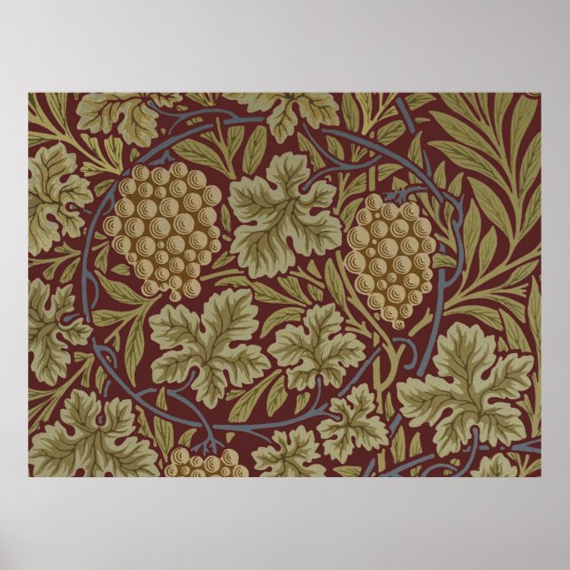 William Morris Weinroute Mendrisiotto Poster (Vorne)