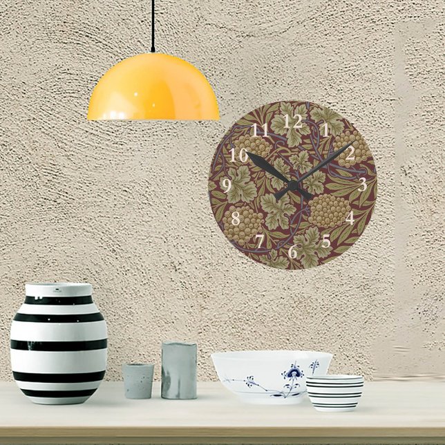 William Morris Weinroute Mendrisiotto Runde Wanduhr (Von Creator hochgeladen)