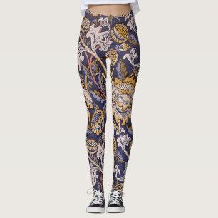 William Morris Wey Floral Arts Crafts Tapete Leggings