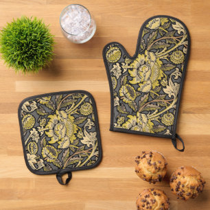 William Morris Wey Floral Arts Crafts Tapete Ofenhandschuh & Topflappen-Set