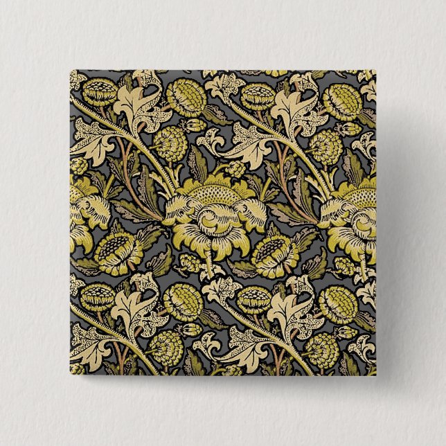 William Morris Wey Floral Wallpaper Button (Vorderseite)