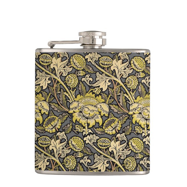 William Morris Wey Floral Wallpaper Flachmann (Vorderseite)