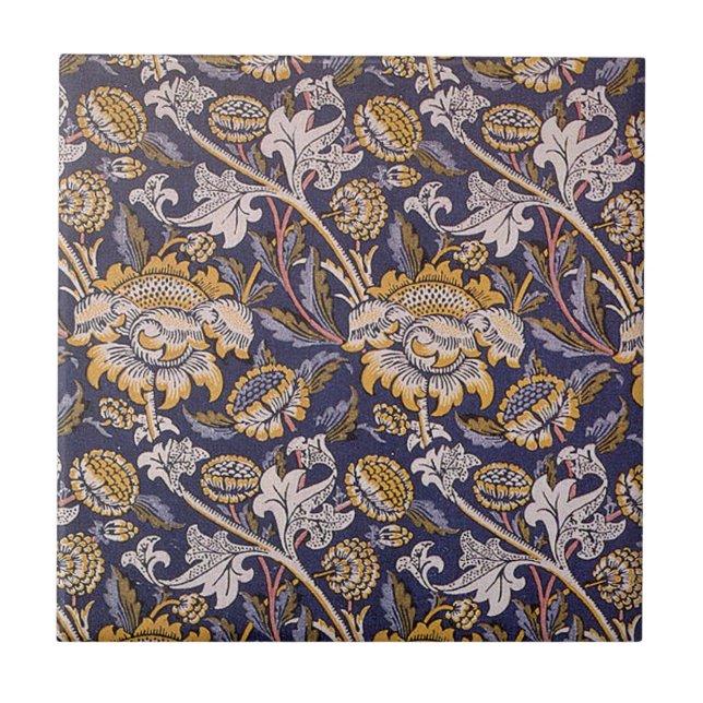 William Morris Wey Floral Wallpaper Fliese (Vorderseite)