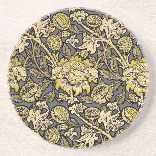William Morris Wey Floral Wallpaper Getränkeuntersetzer (Vorne)