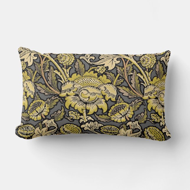 William Morris Wey Floral Wallpaper Lendenkissen (Vorderseite)