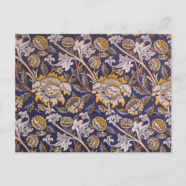 William Morris Wey Floral Wallpaper Postkarte (Vorderseite)