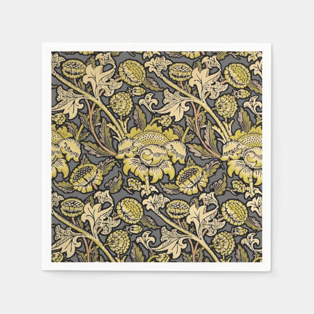 William Morris Wey Floral Wallpaper Serviette (Vorderseite)