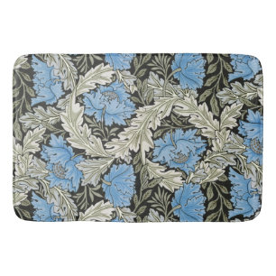 William Morris Wild Blue Poppies Badematte