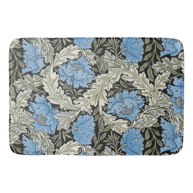 William Morris Wild Blue Poppies Badematte (Vorderseite)