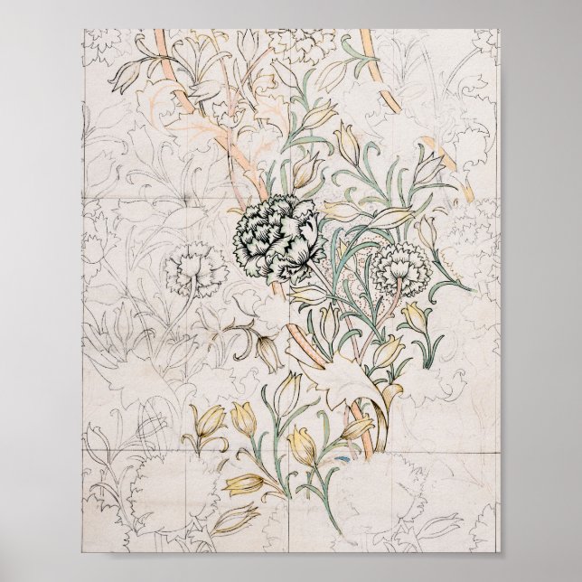 William Morris, Wild Tulip 1884 Poster (Vorne)