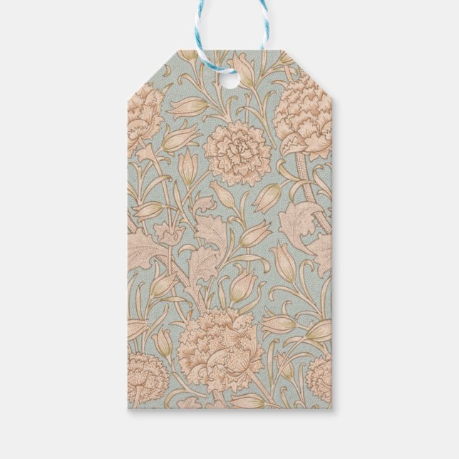 William Morris Wild Tulip Blume Floral Design Geschenkanhänger (Vorderseite)