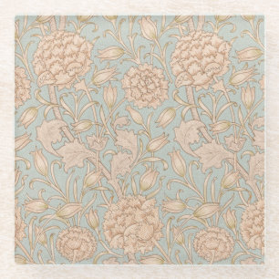 William Morris Wild Tulip Blume Floral Design Glasuntersetzer
