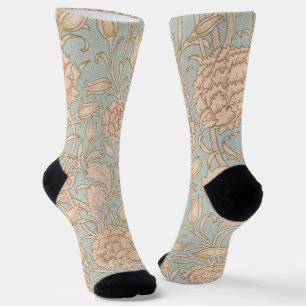 William Morris Wild Tulip Blume Floral Design Socken
