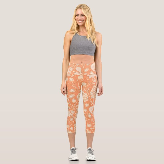 William Morris Wild Tulip Capri Leggings (Vorderseite)