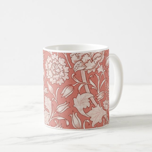 William Morris Wild Tulip Classic Viktorianisch De Kaffeetasse (VorderseiteRechts)