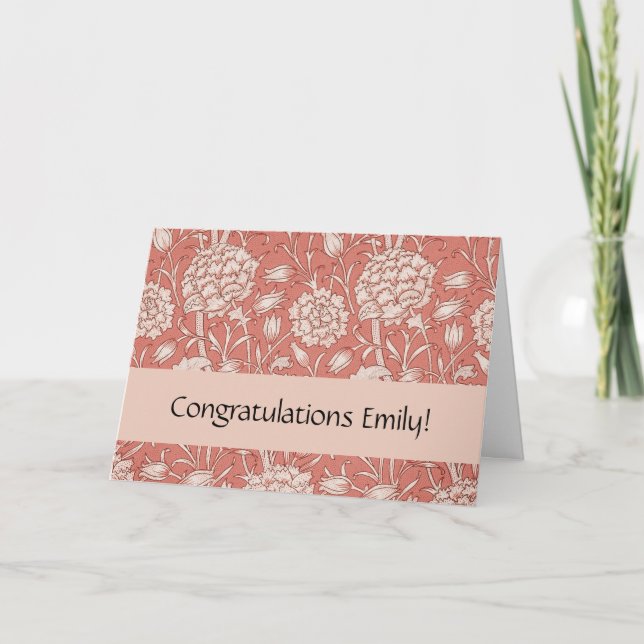 William Morris Wild Tulip Classic Viktorianisch De Karte (Vorderseite)