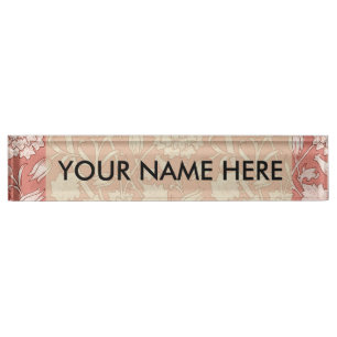 William Morris Wild Tulip Classic Viktorianisch De Namensplakette