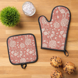 William Morris Wild Tulip Classic Viktorianisch De Ofenhandschuh & Topflappen-Set