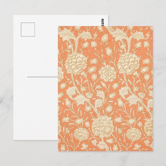 William Morris Wild Tulip Vintages Muster Postkarte (Vorne/Hinten)