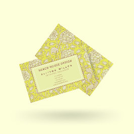 William Morris - Wilde Tulips - Gelbe Blume Visitenkarte