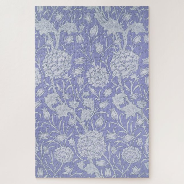 William Morris - Wilde Tulips Lila Blumenmuster Puzzle (Vertikal)